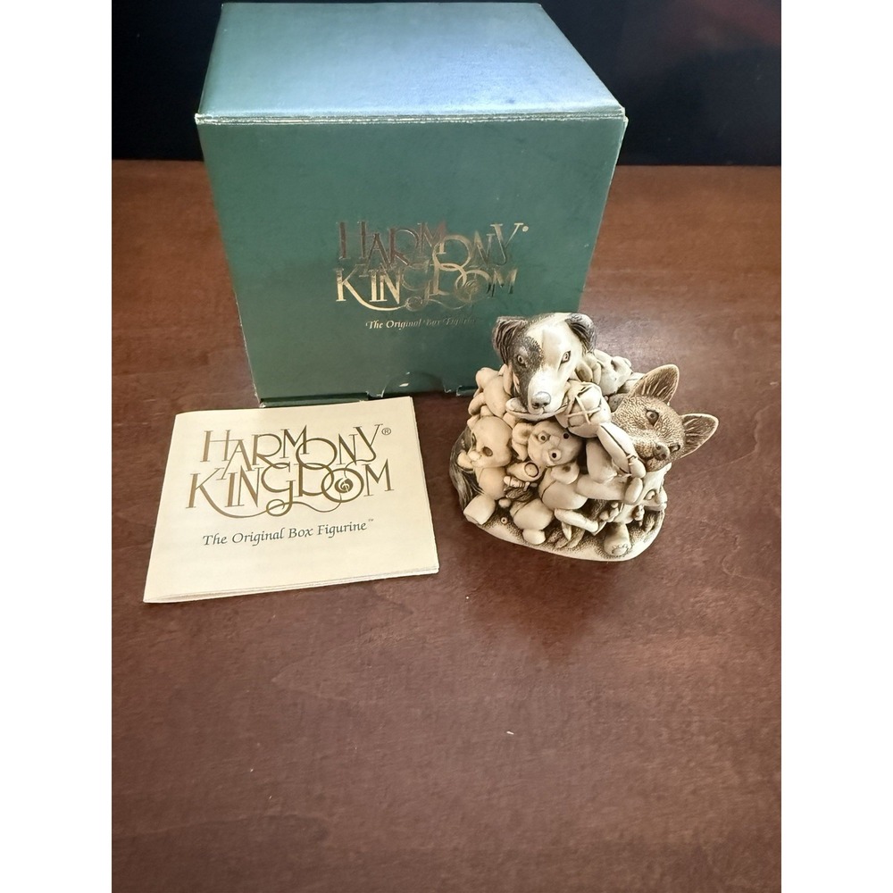 Harmony Kingdom Perished / Petty Teddies Box Figurine 1998 Dogs Ver 1 TJTB